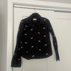 We the Free Size S Black Button Down Shirt